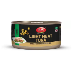 Tasty Nibbles Light Meat Canned Tuna Chunks In Extra Virgin Olive Oil Sea Foods  (185 g)