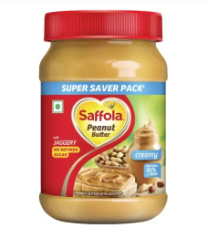 Saffola Peanut Butter, Creamy, High Protein , Only Jaggery, No Refined Sugar 850