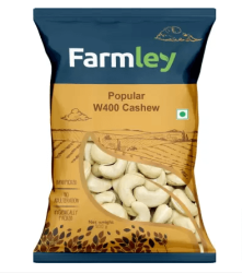 Farmley Popular W400 Raw Kaju Cashews  (500 g)