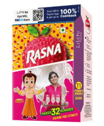 Rasna Fruit Drink 32 Glasses, 20 g