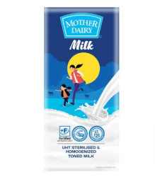 Mother Dairy UHT - Sterilised Toned Milk, 1 L Carton