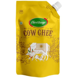 Heritage Cow Ghee - Rich In Vitamins, Minerals, Healthy & Taste, 1 kg Spout Pouch